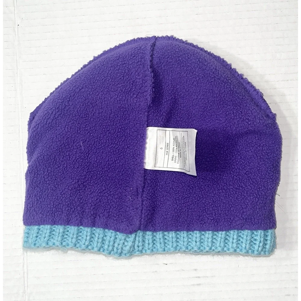 Snozu Knit Winter Snow Ski Beanie Hat Fleece Lined Blue Purple Ombre Youth 6‎